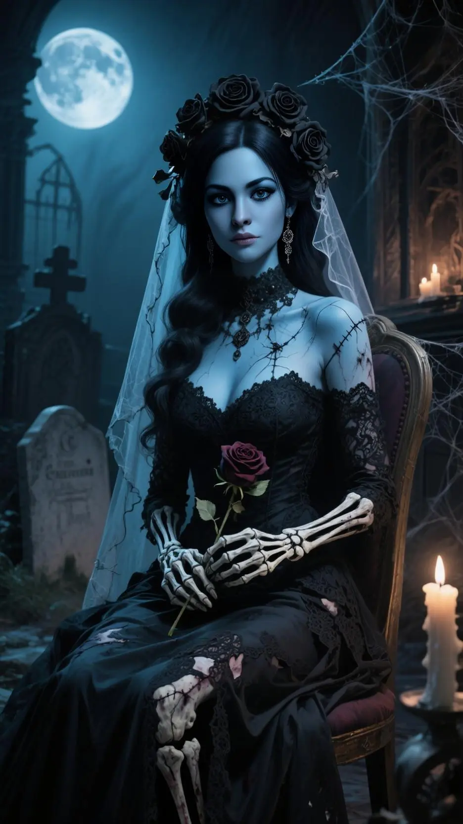 ai character: Noiva Crepúsculo  background