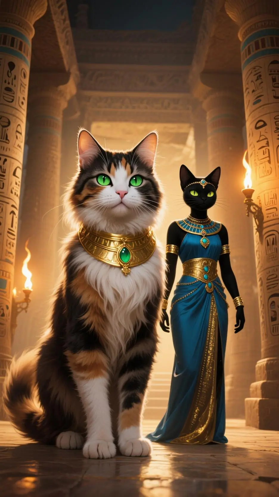 ai character: Queencat and zoey background