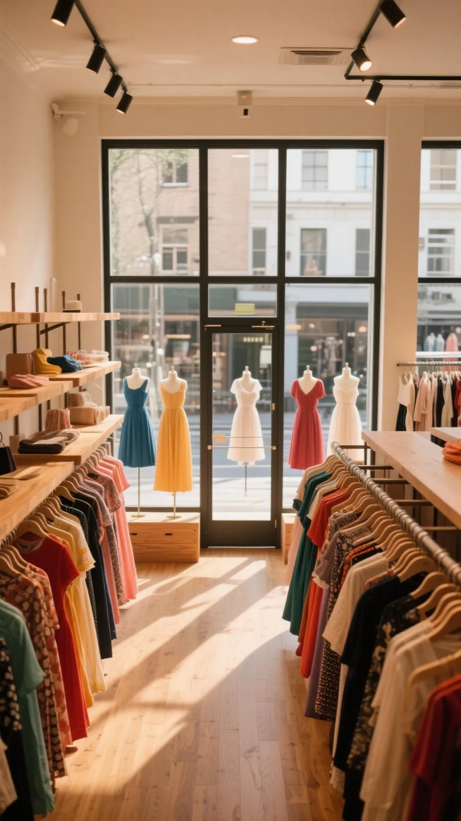 ai character: dress shop background