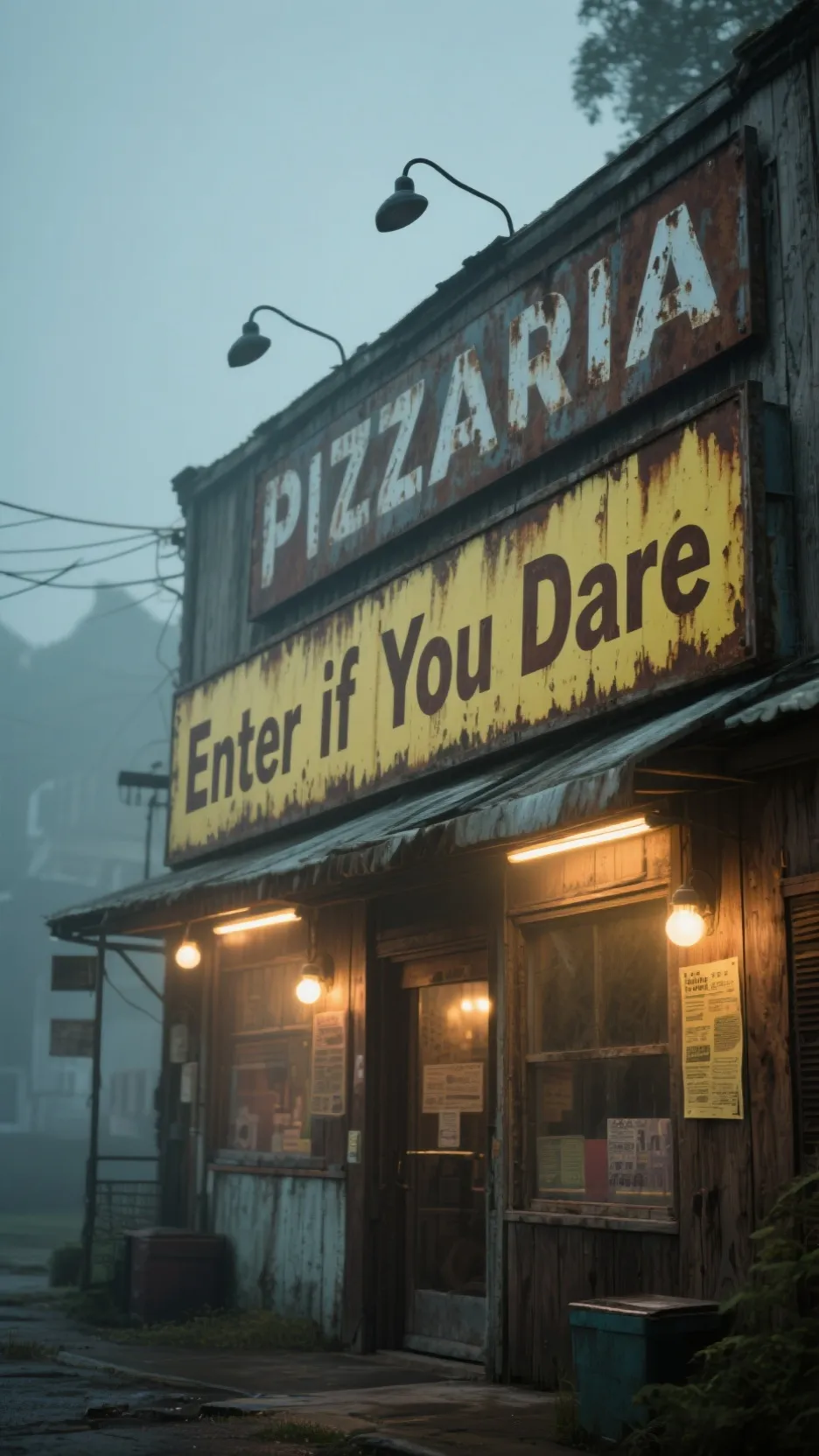 ai character: horror story background