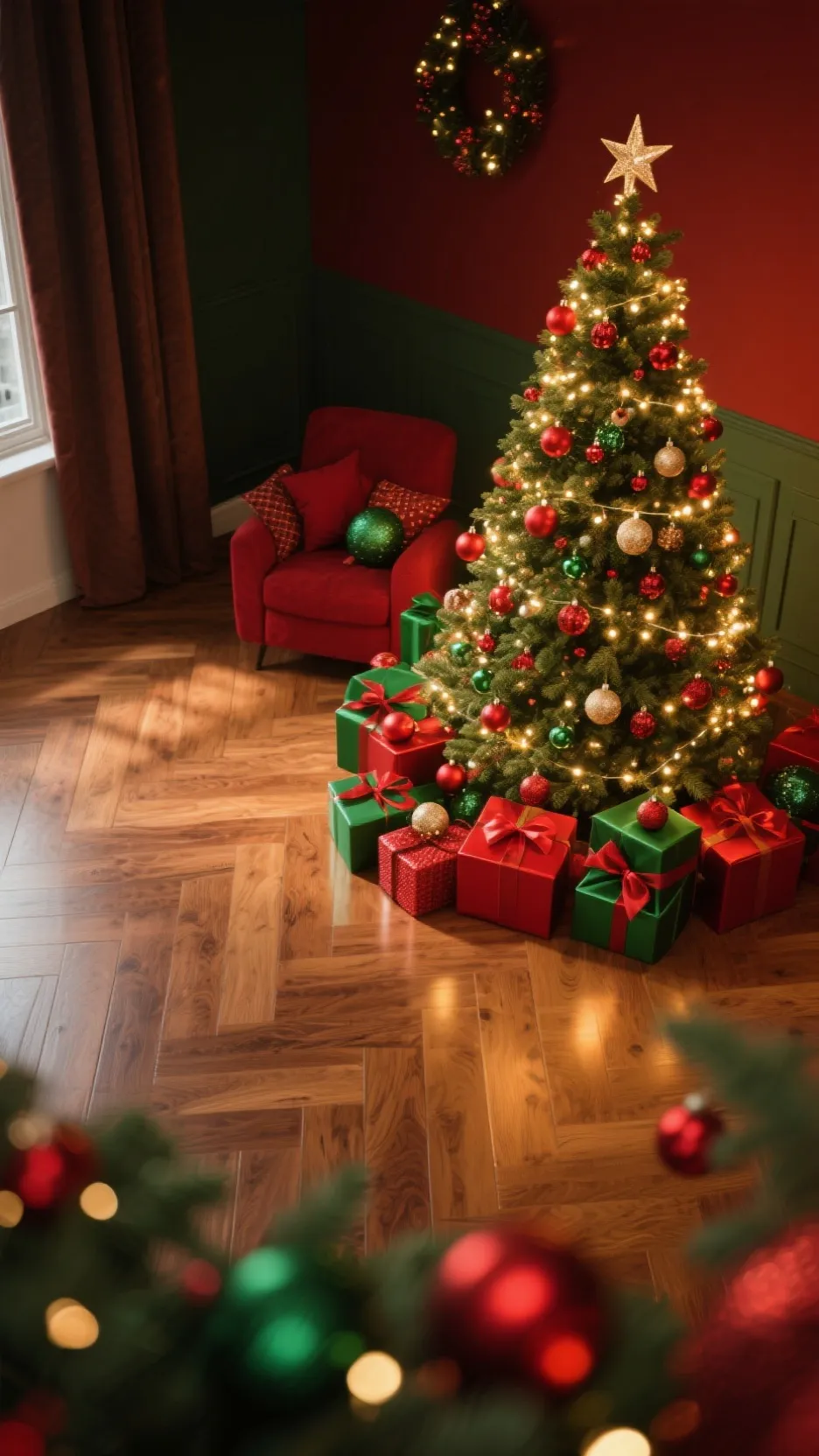 ai character: mha chistmas background