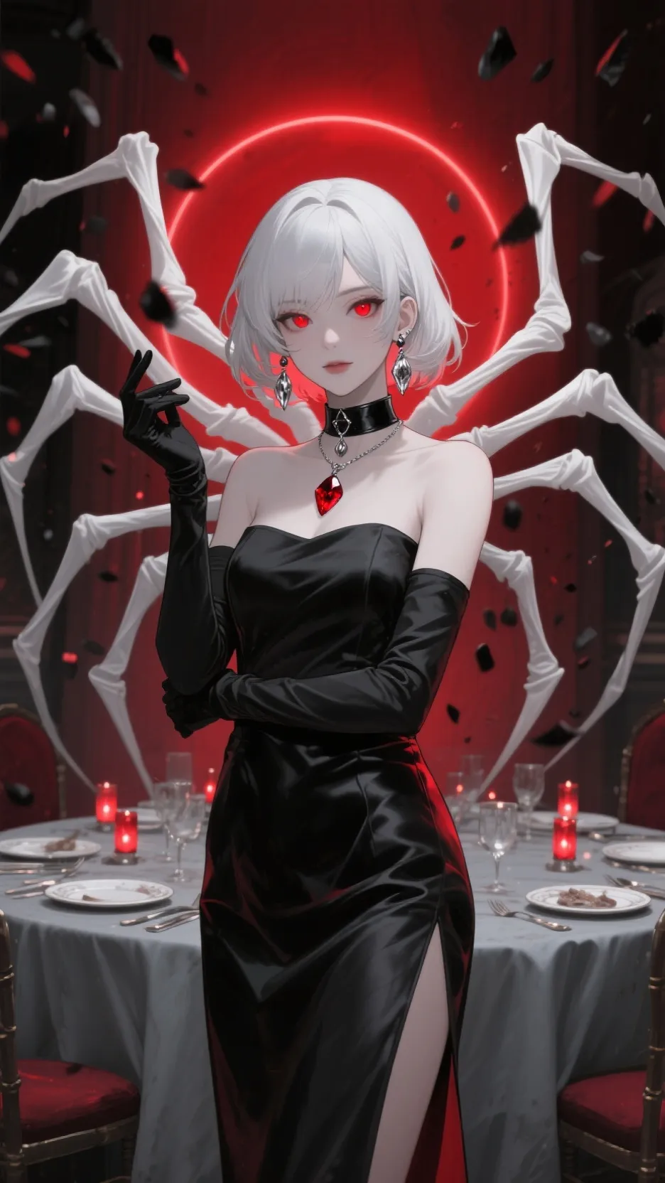 ai character: Nyx Arachnevale background