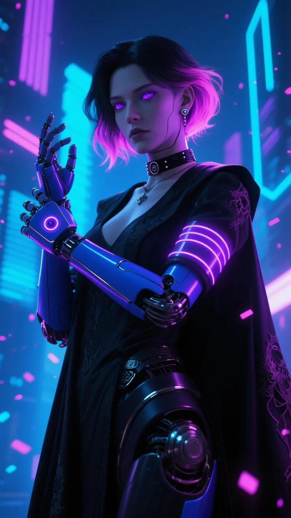 ai character: Noir Syntra background