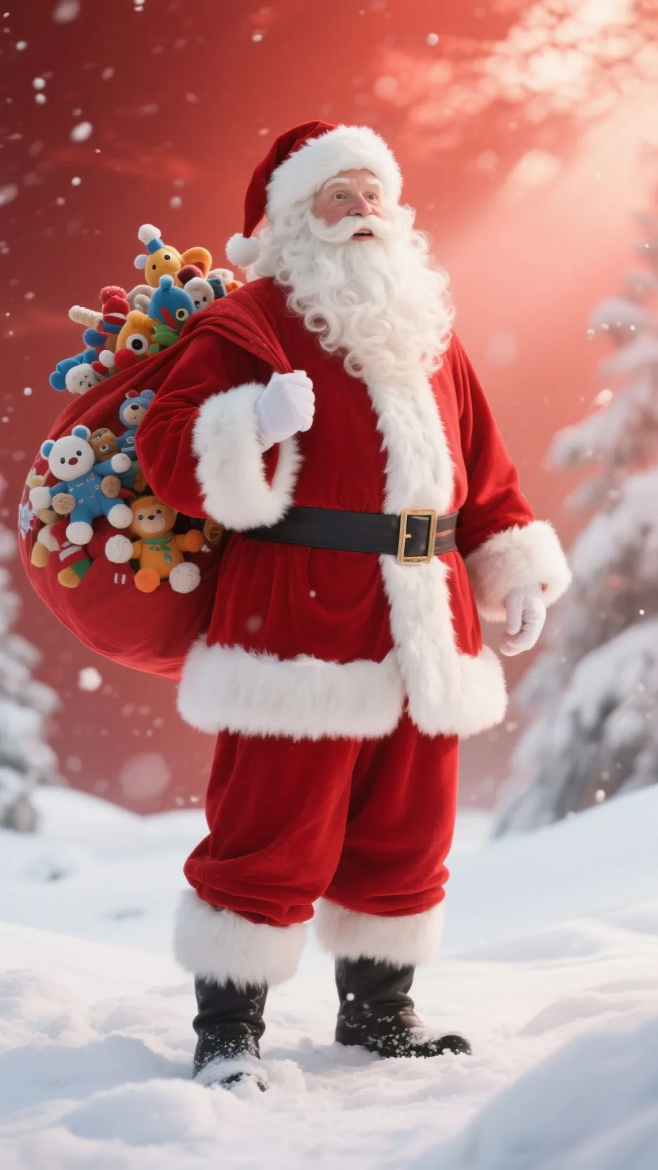 ai character: Santa Claus ￼ background