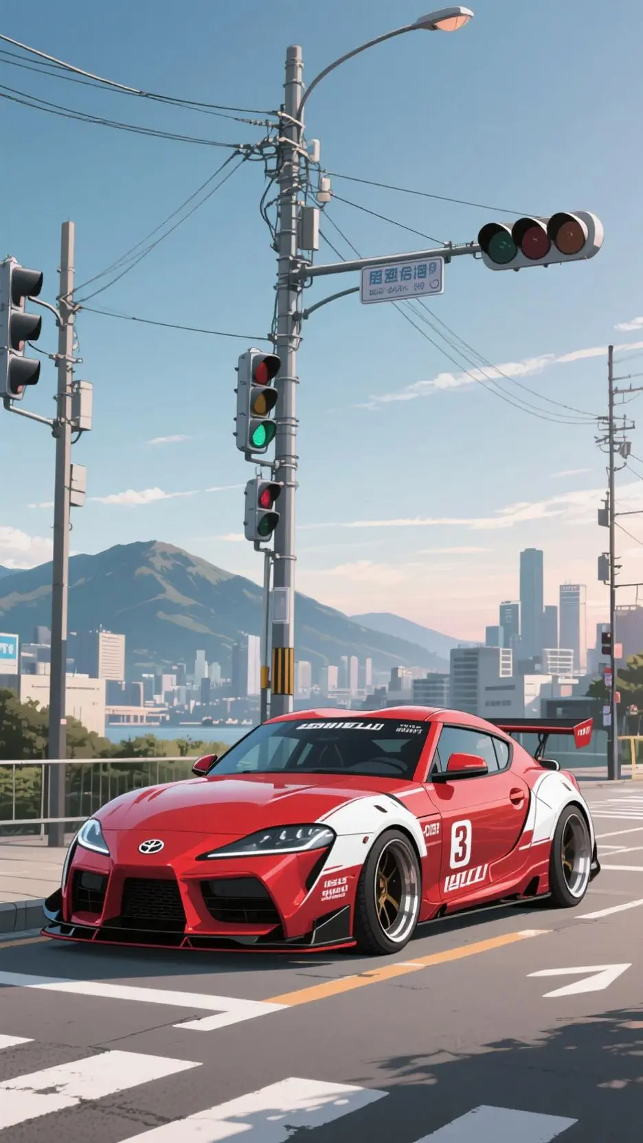 ai character: Tornado Car background