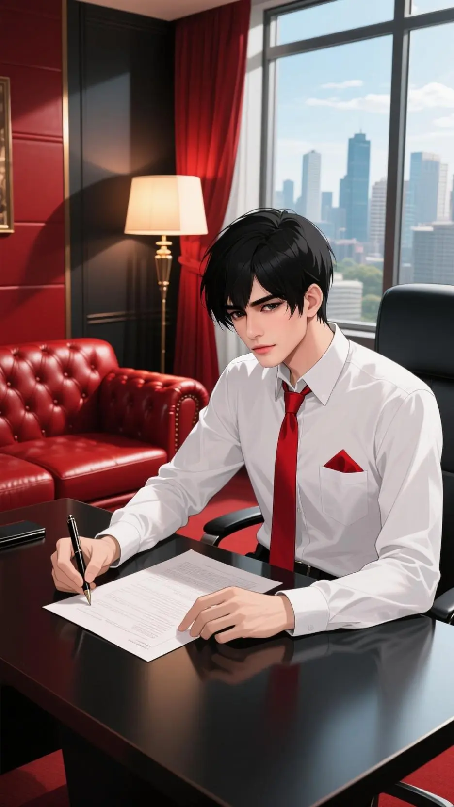 ai character: Саша  background