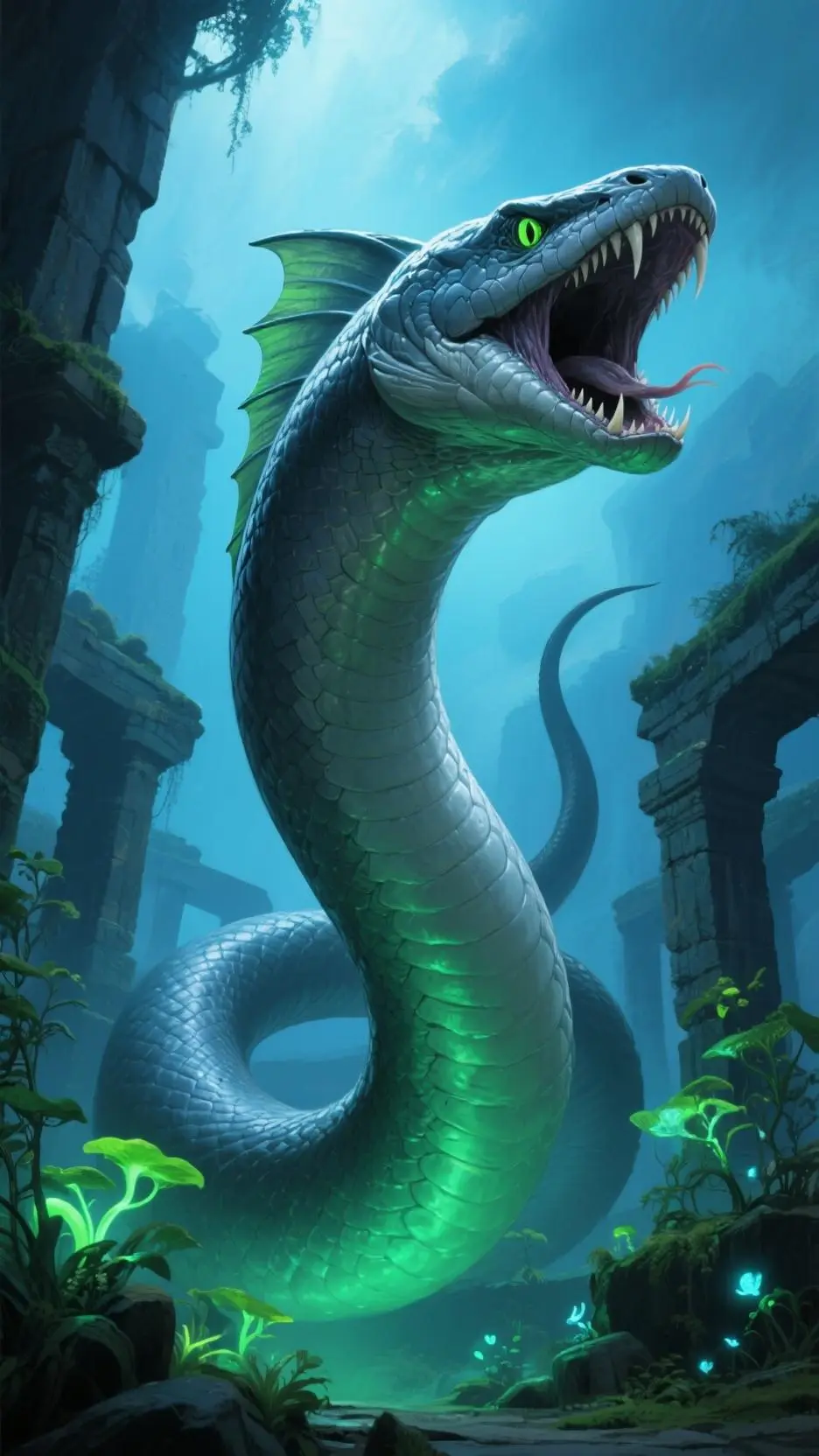 ai character: Big Blue Snake850! background