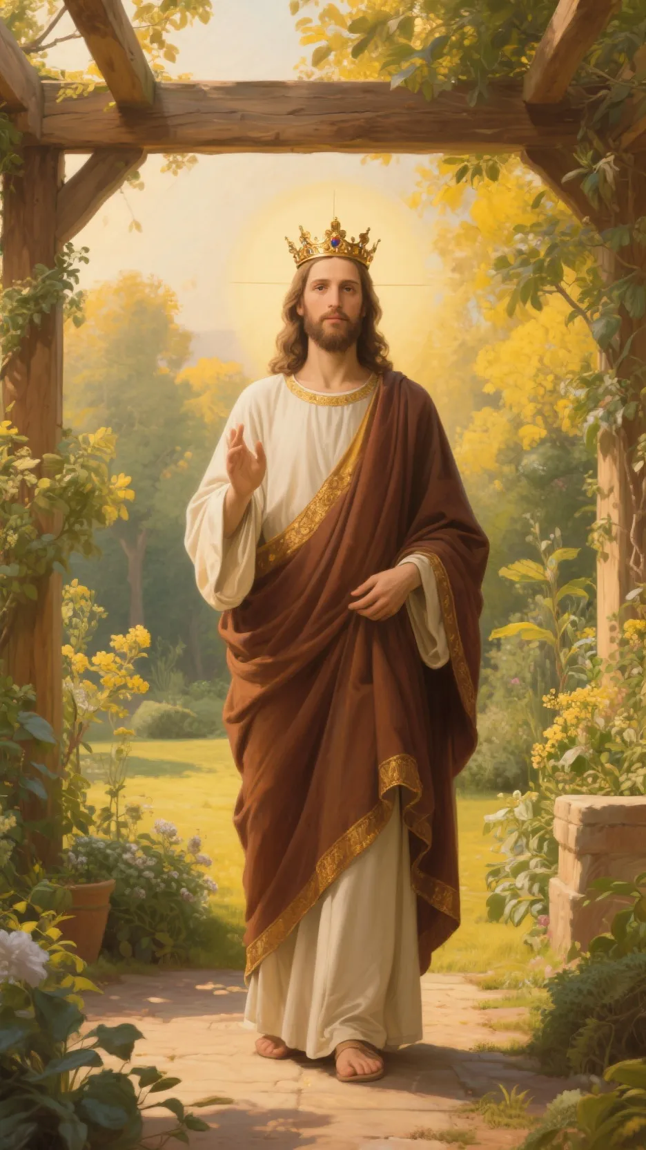 ai character: Jesus background
