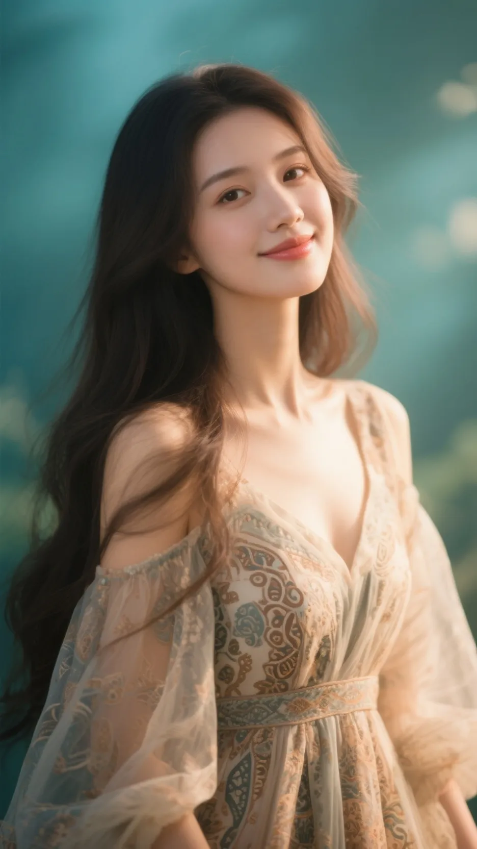 ai character: naura gadis cantik background