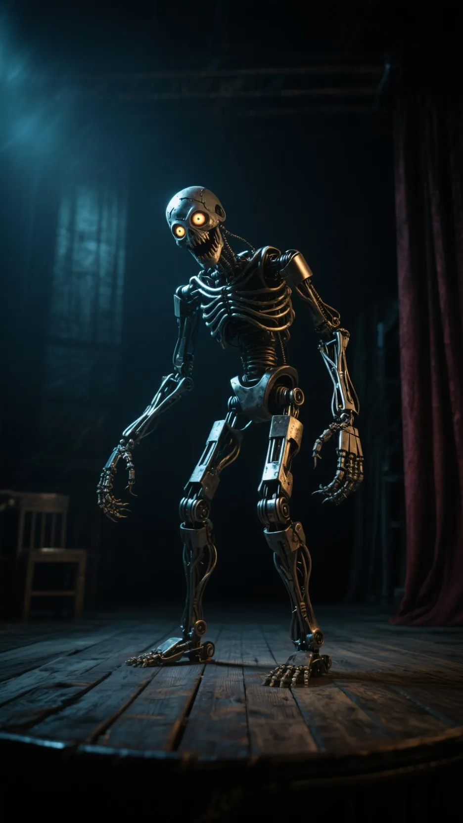 ai character: animatronic background