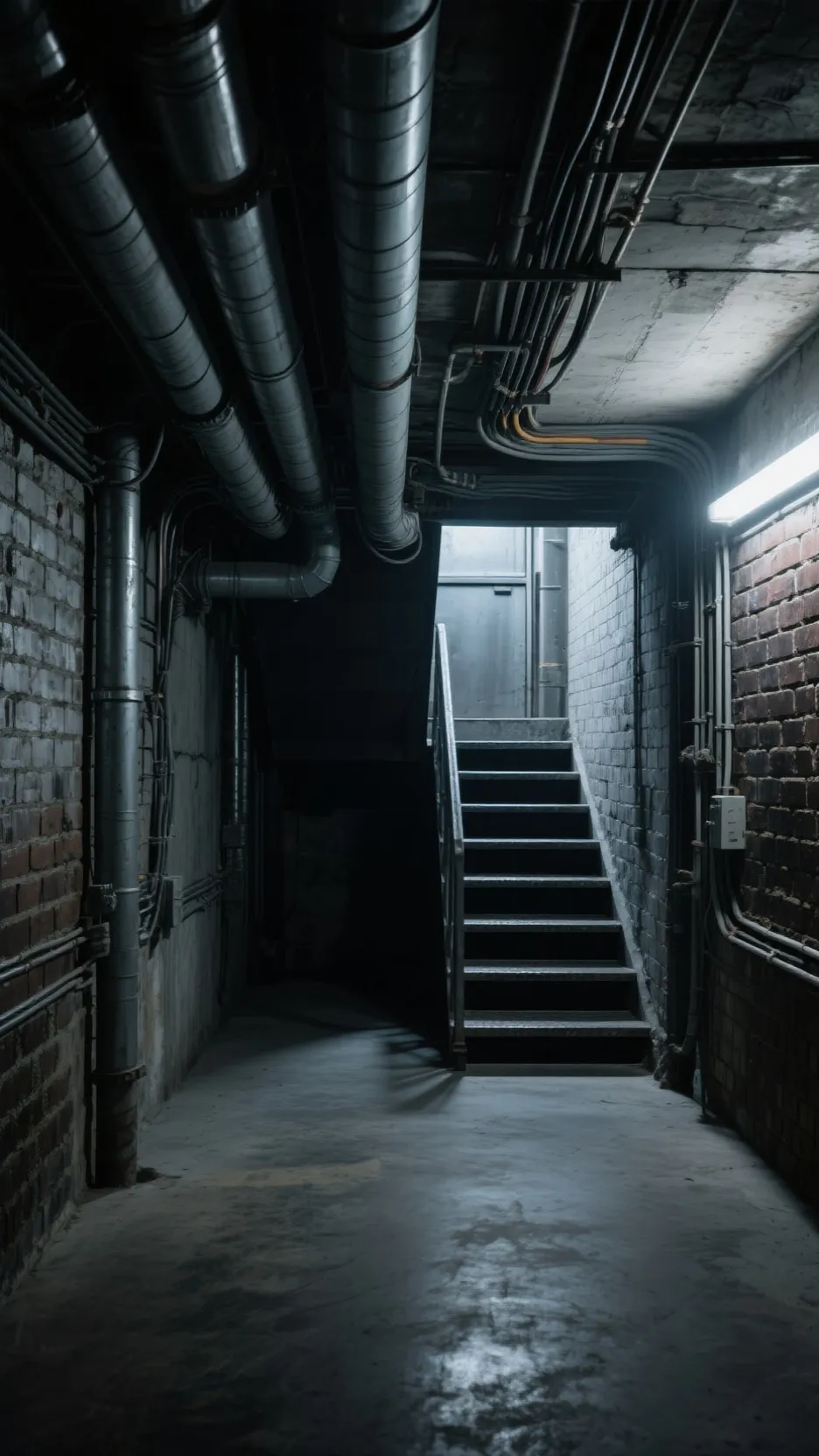 ai character: Dw basement background