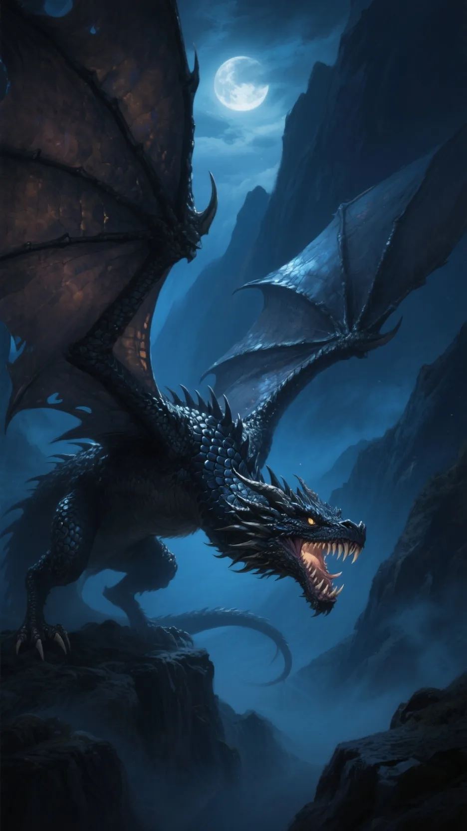 ai character: dragon Lab background