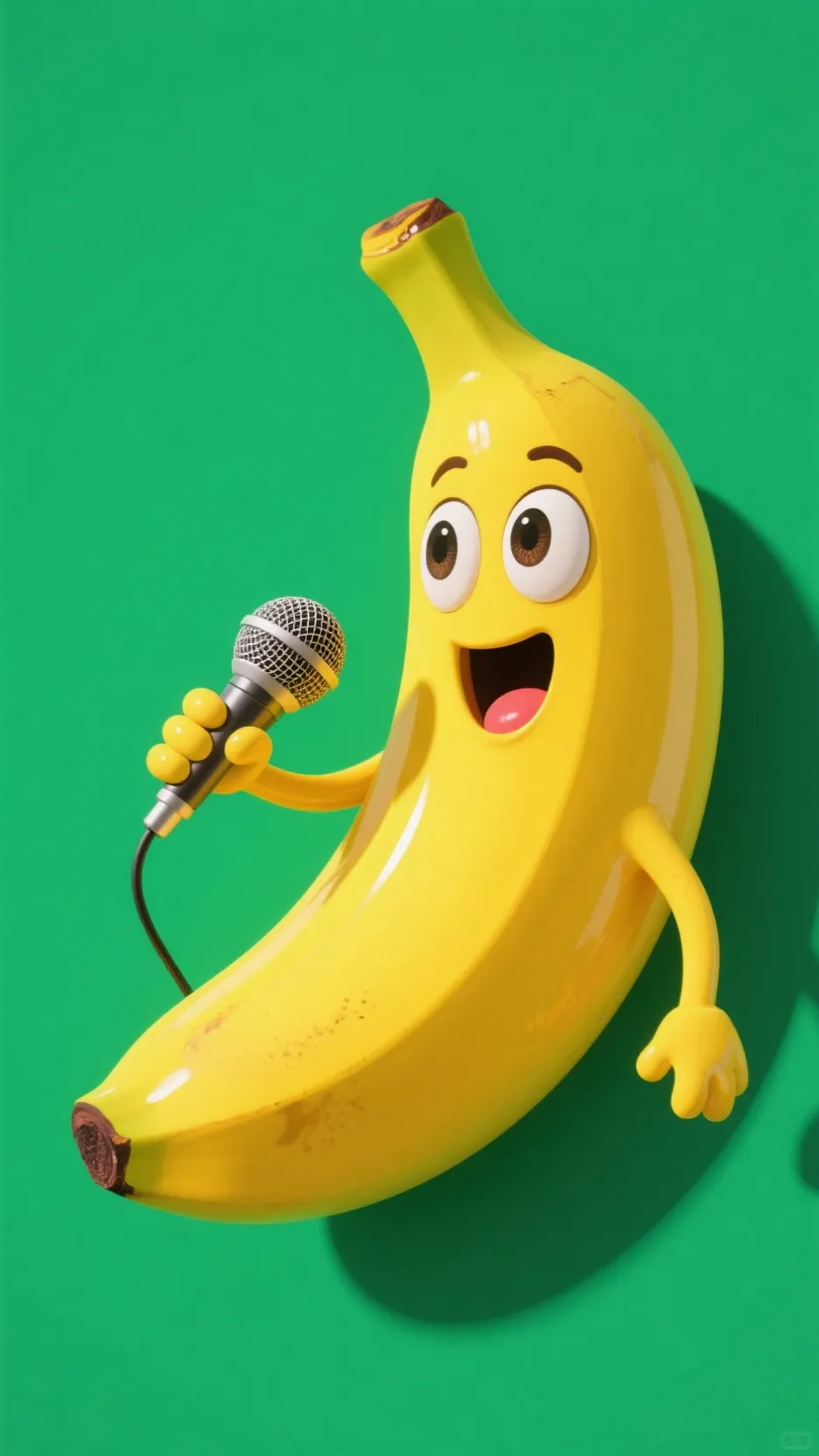 ai character: a talking banana background