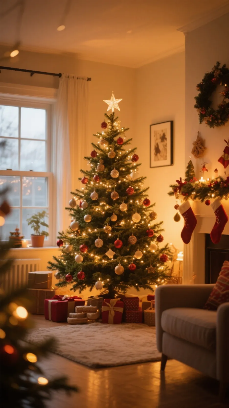 ai character: Christmas eve background