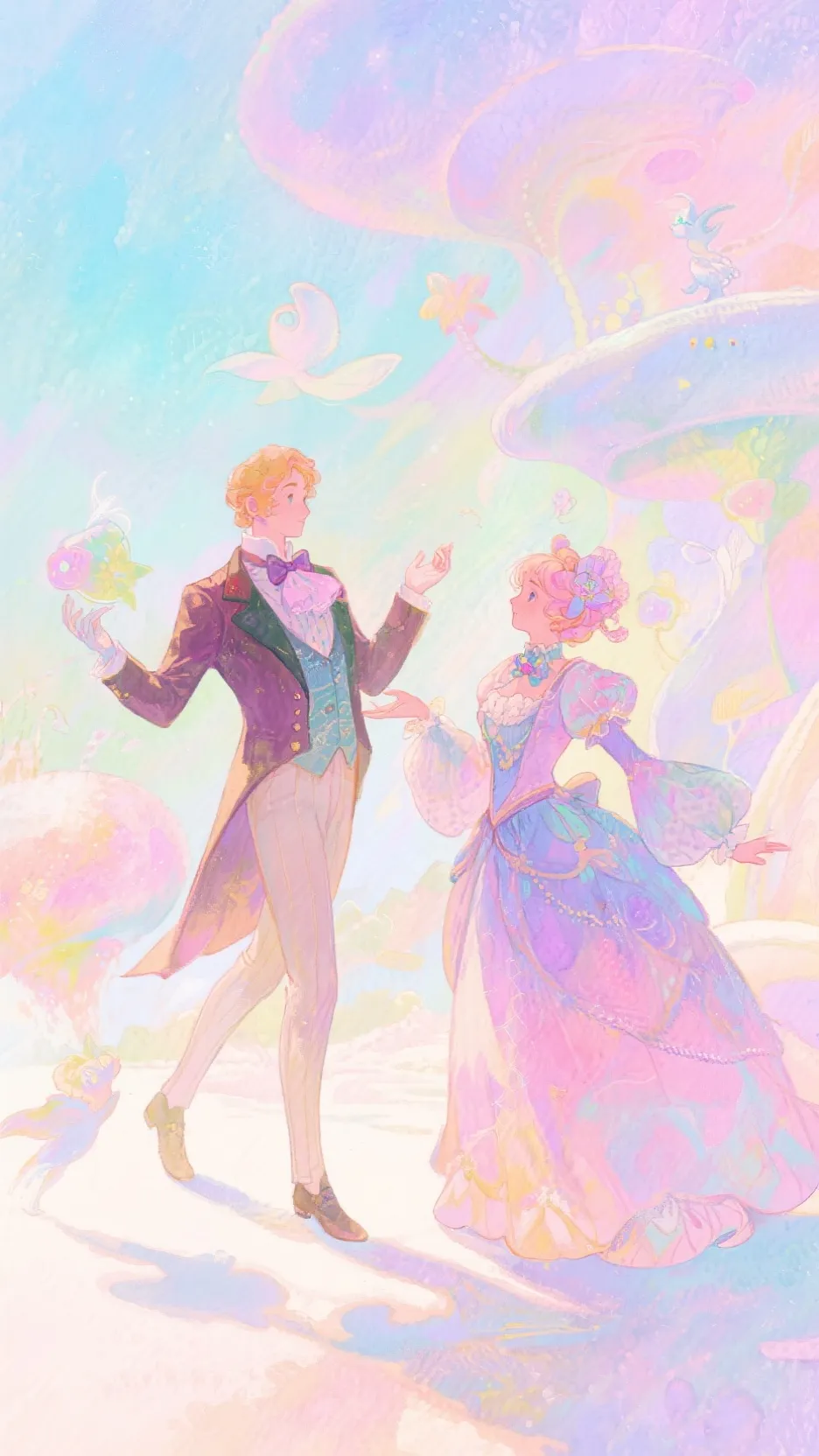 ai character: dandy world  background