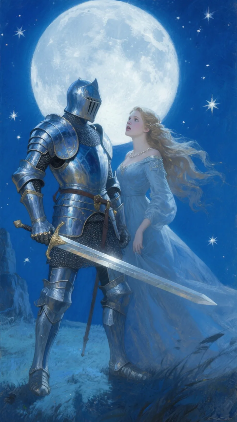 ai character: Princess & knight background