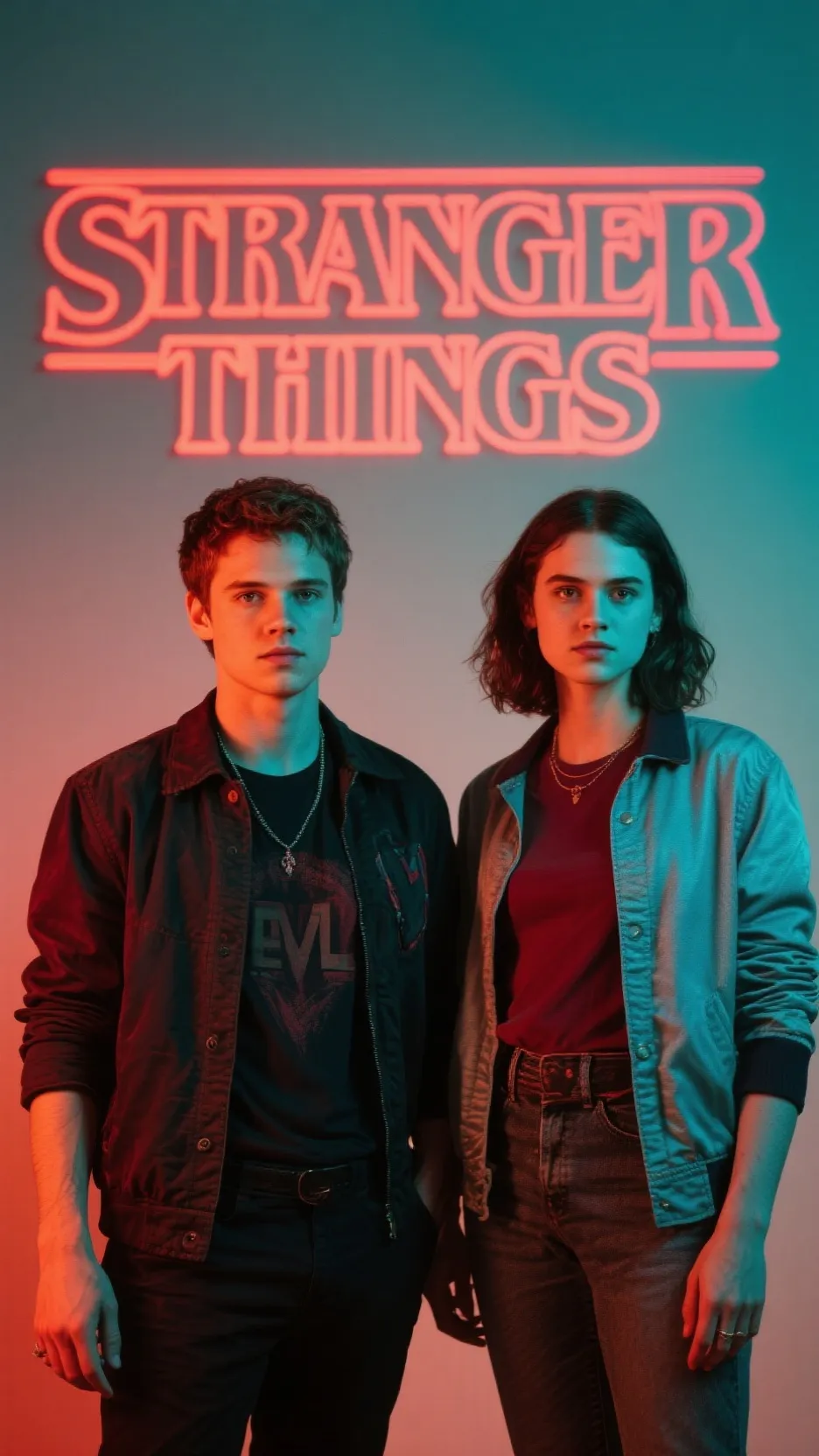 ai character: tvd stranger thing background