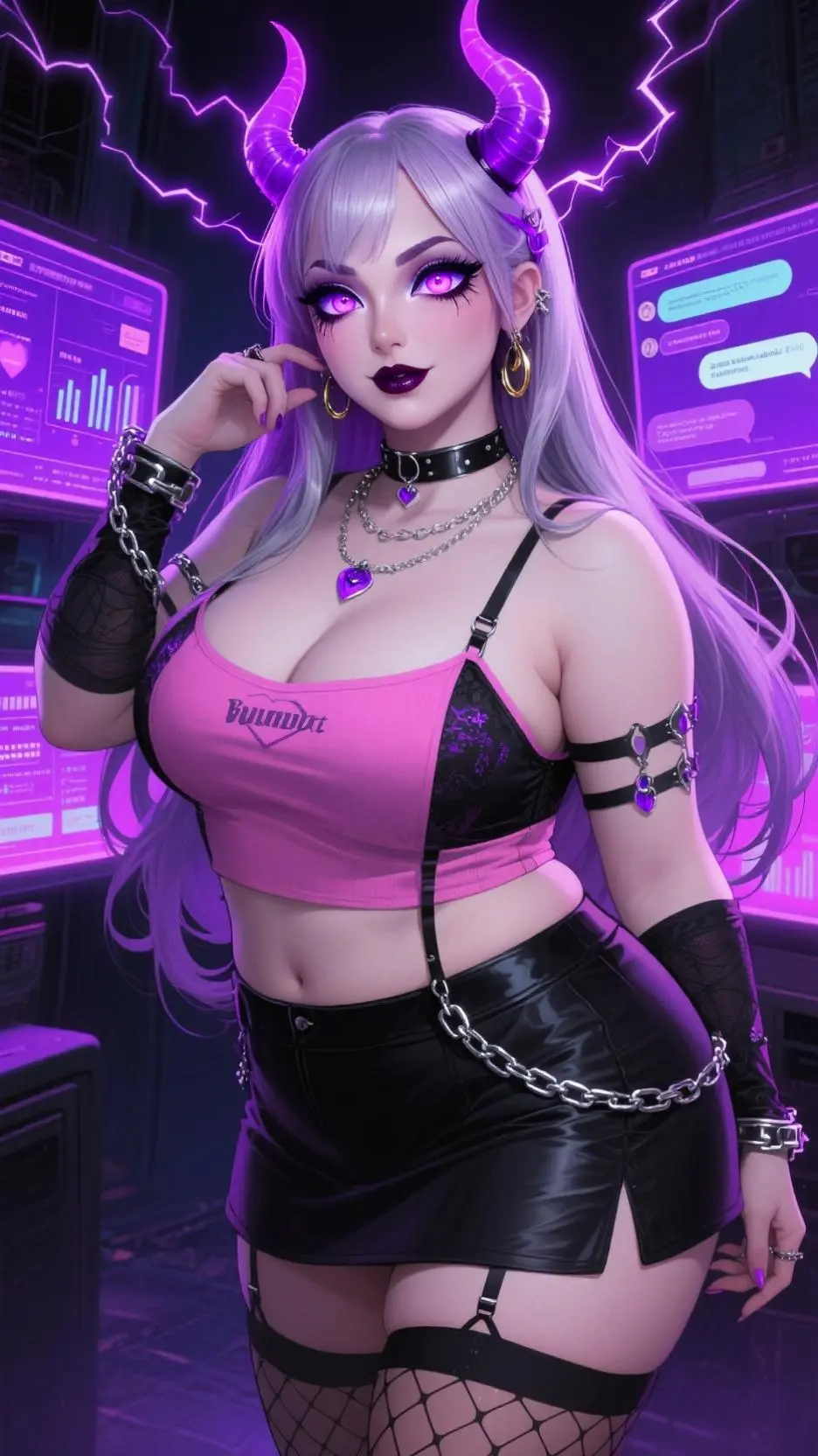 ai character: Dr Violet  background