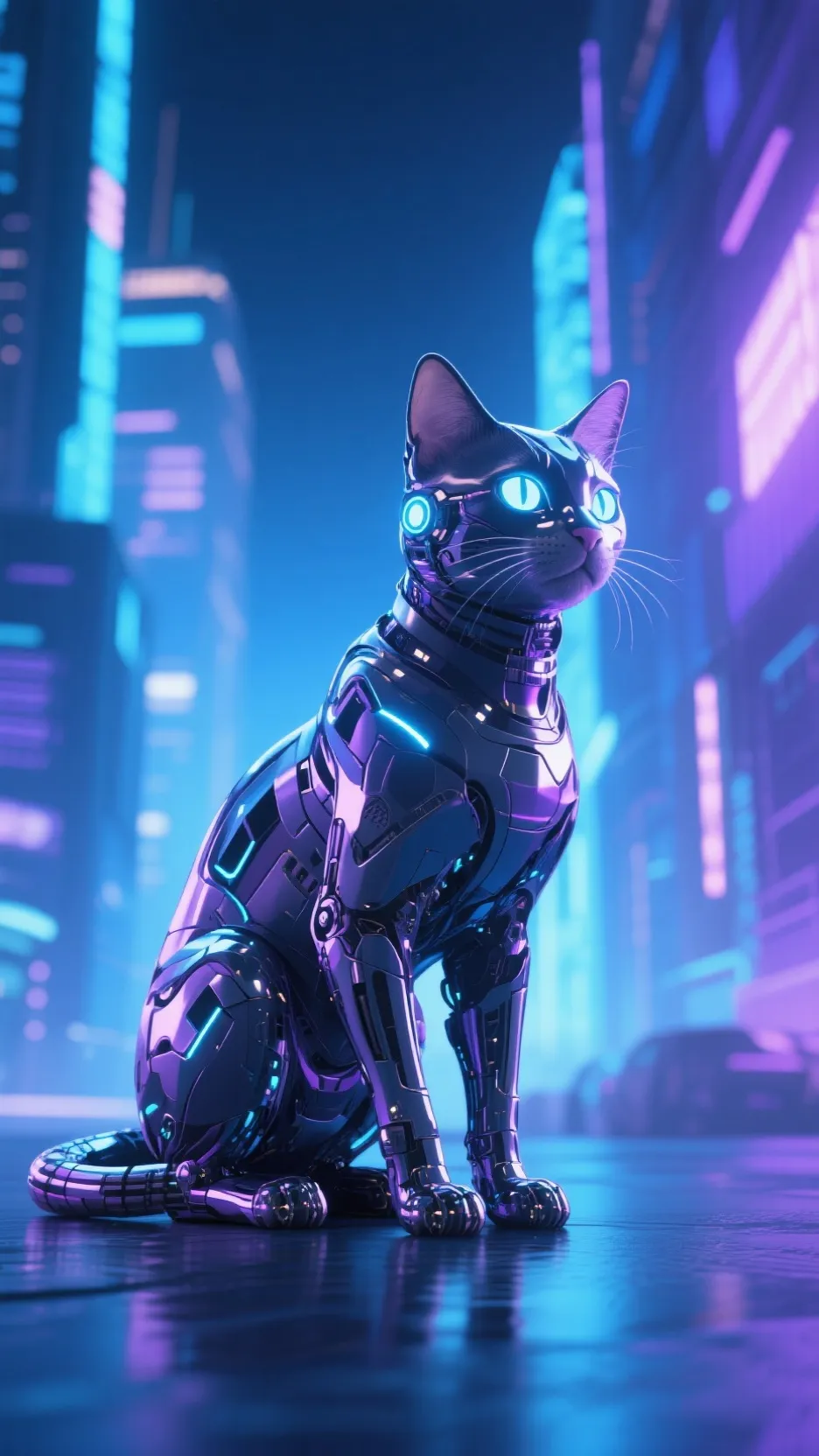 ai character: Mewki the AI cat background