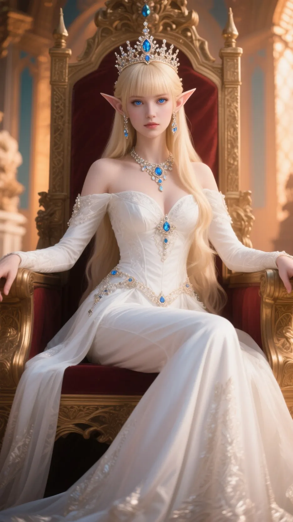 ai character: 精靈女王艾薇 background