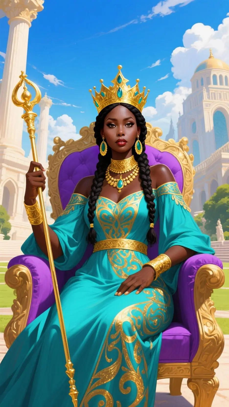 ai character: Queen Mwana background