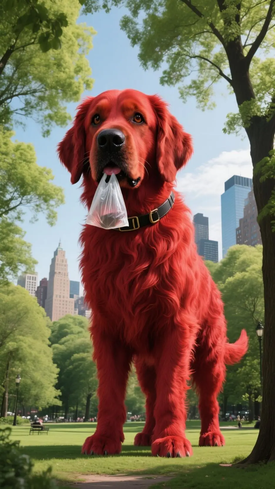 ai character: Female Clifford  background