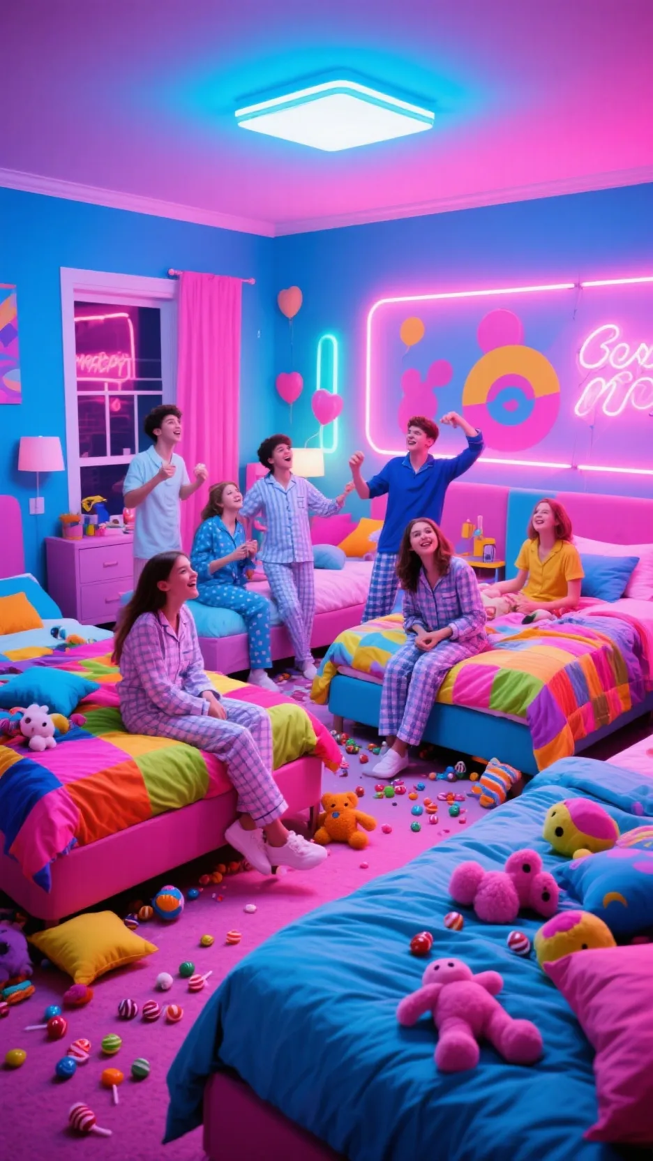 ai character: That 1 sleepover  background