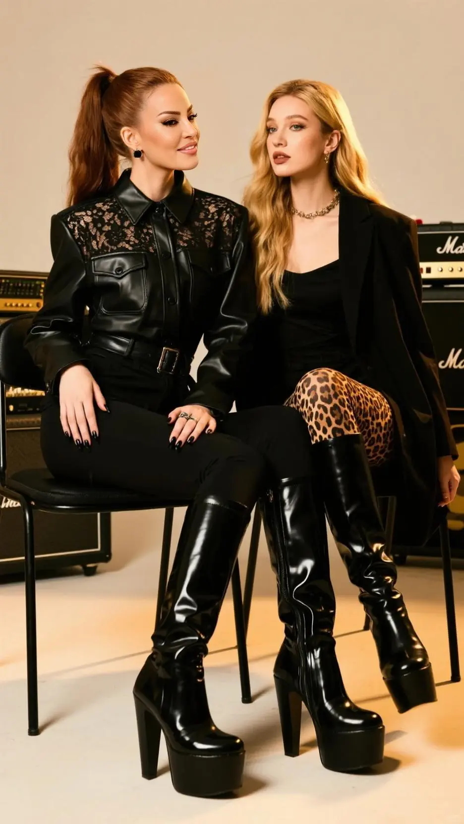 ai character: Gerta & Kim K. background