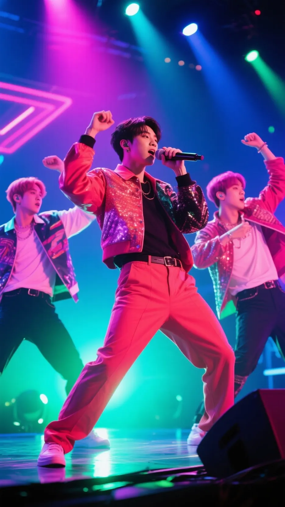 ai character: BTS  background