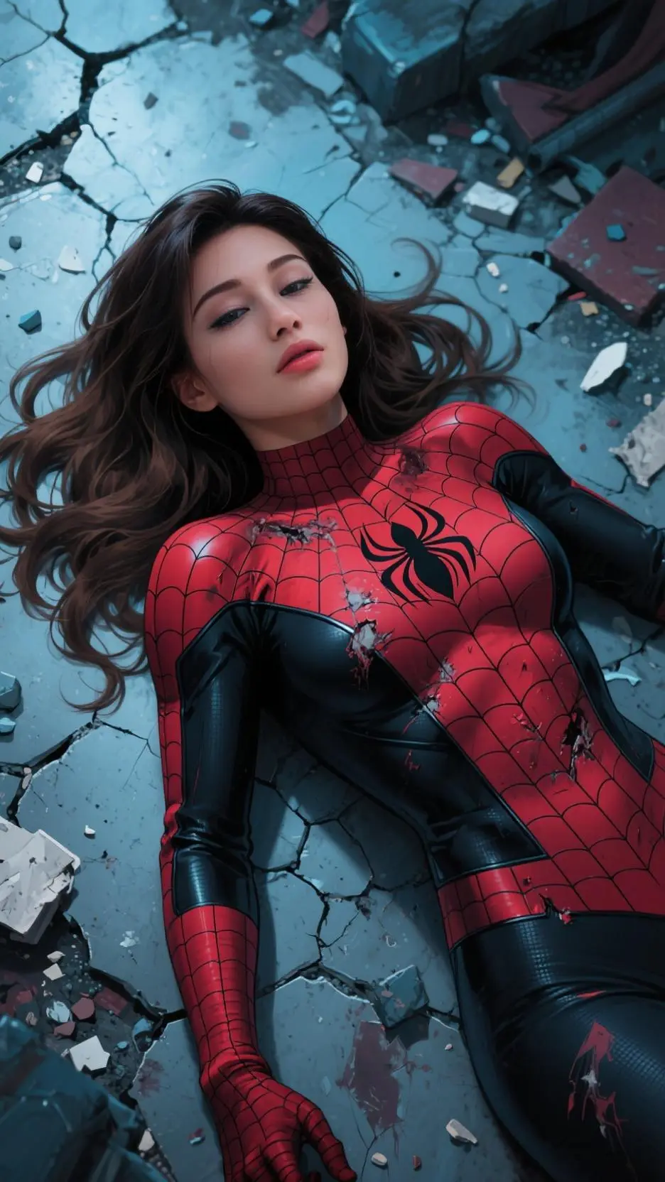 ai character: Spider-girl background