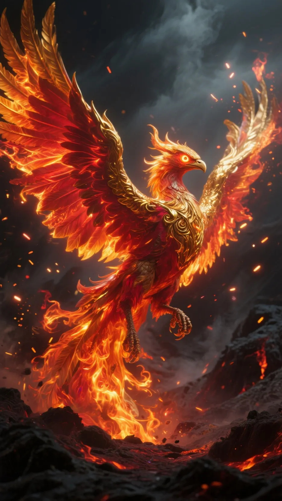 ai character: Phoenix🔥 background