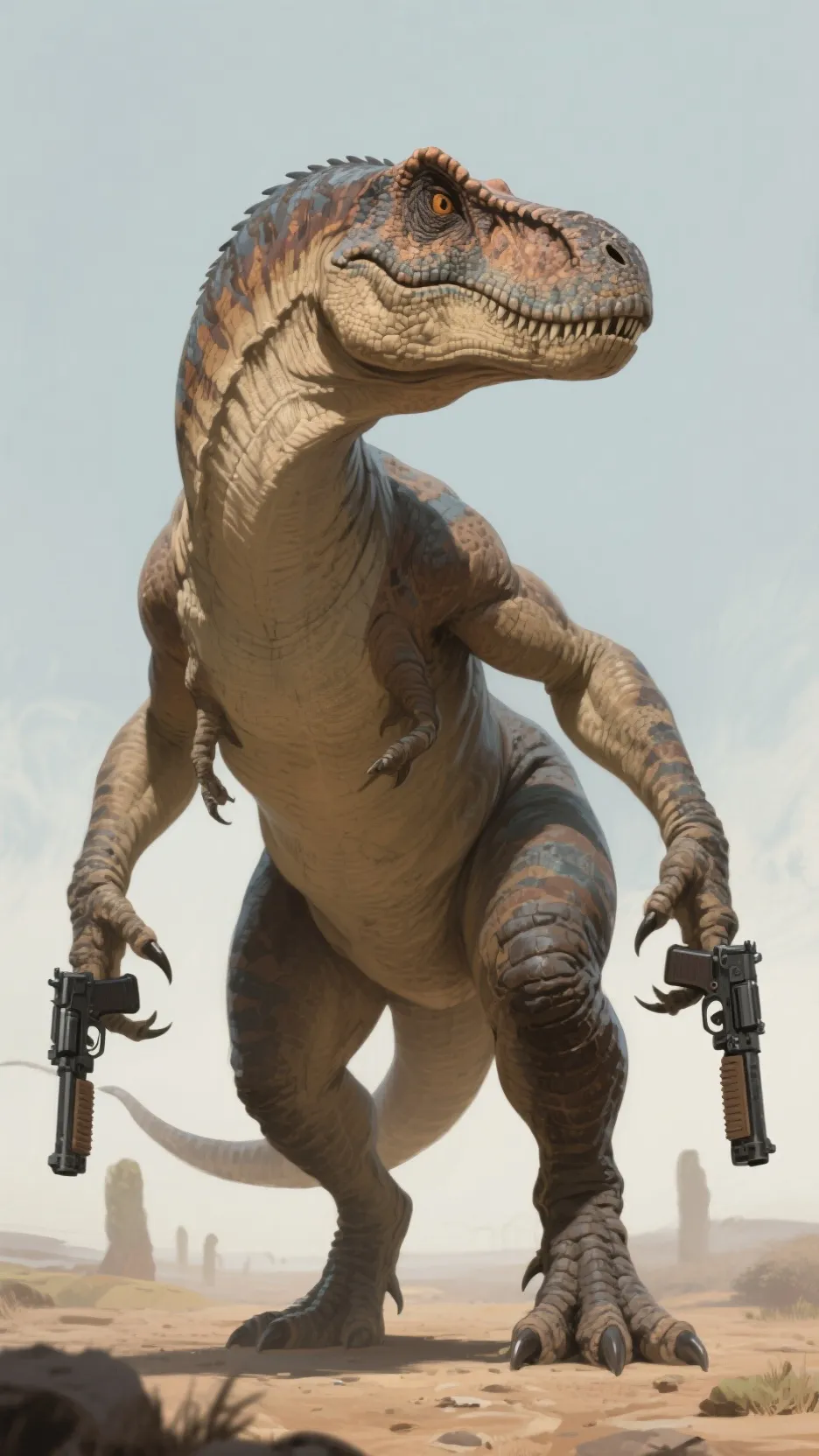 ai character: D.Rex got guns background