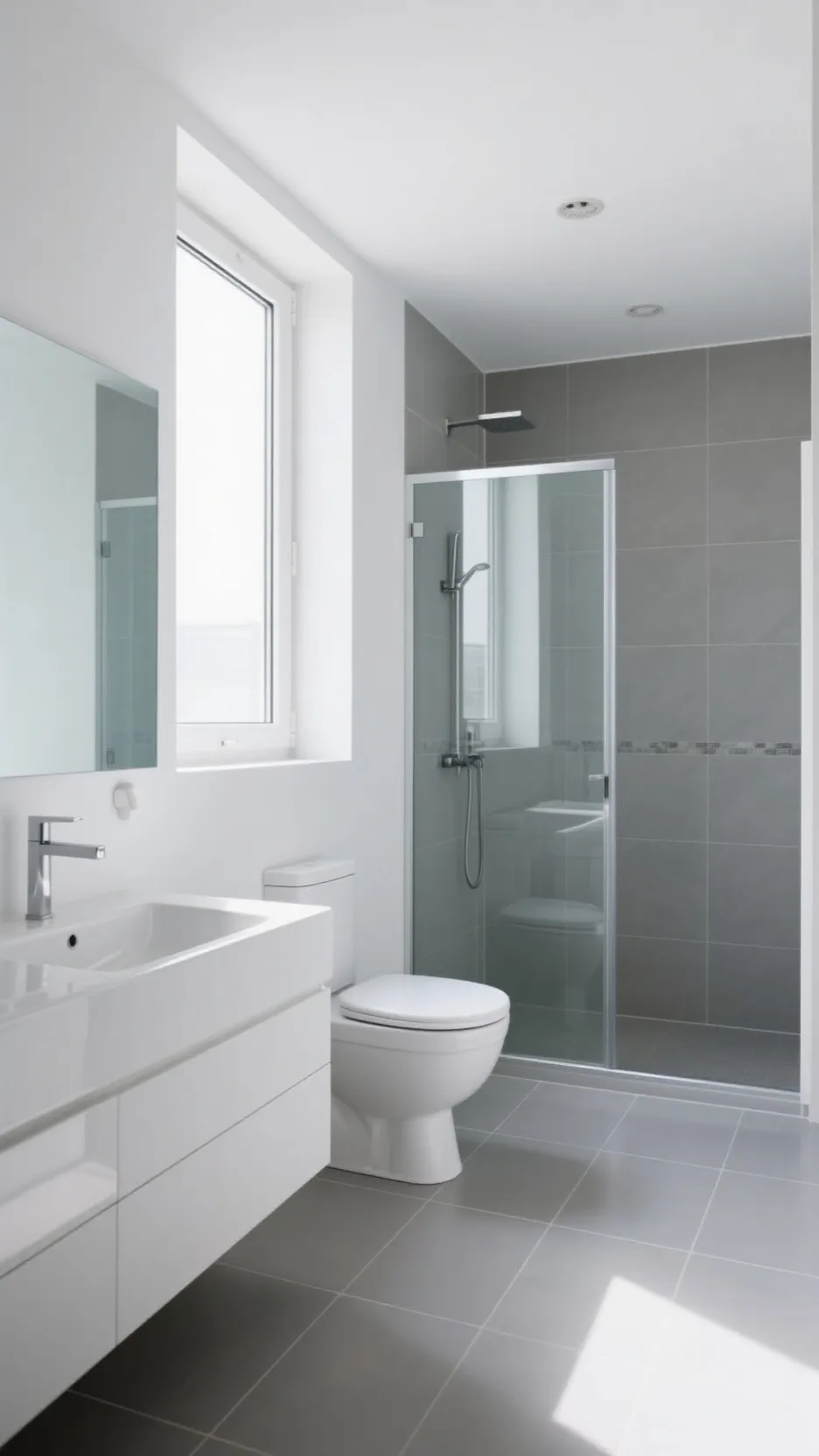 ai character: Dw x bathroom background