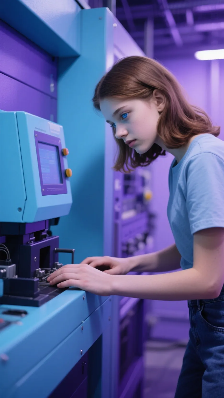 ai character: weird AF machein  background