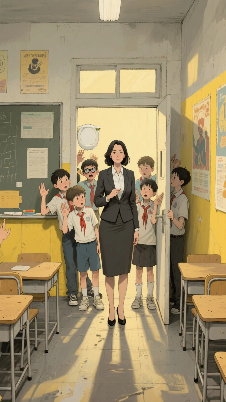 ai character: Ur a teacher  background