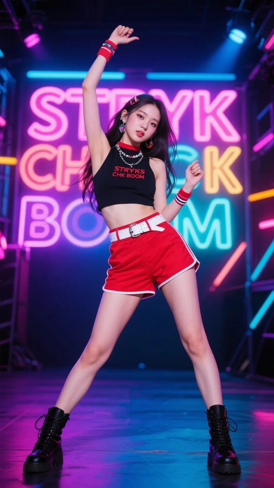 ai character: I.N Xmas Baby background