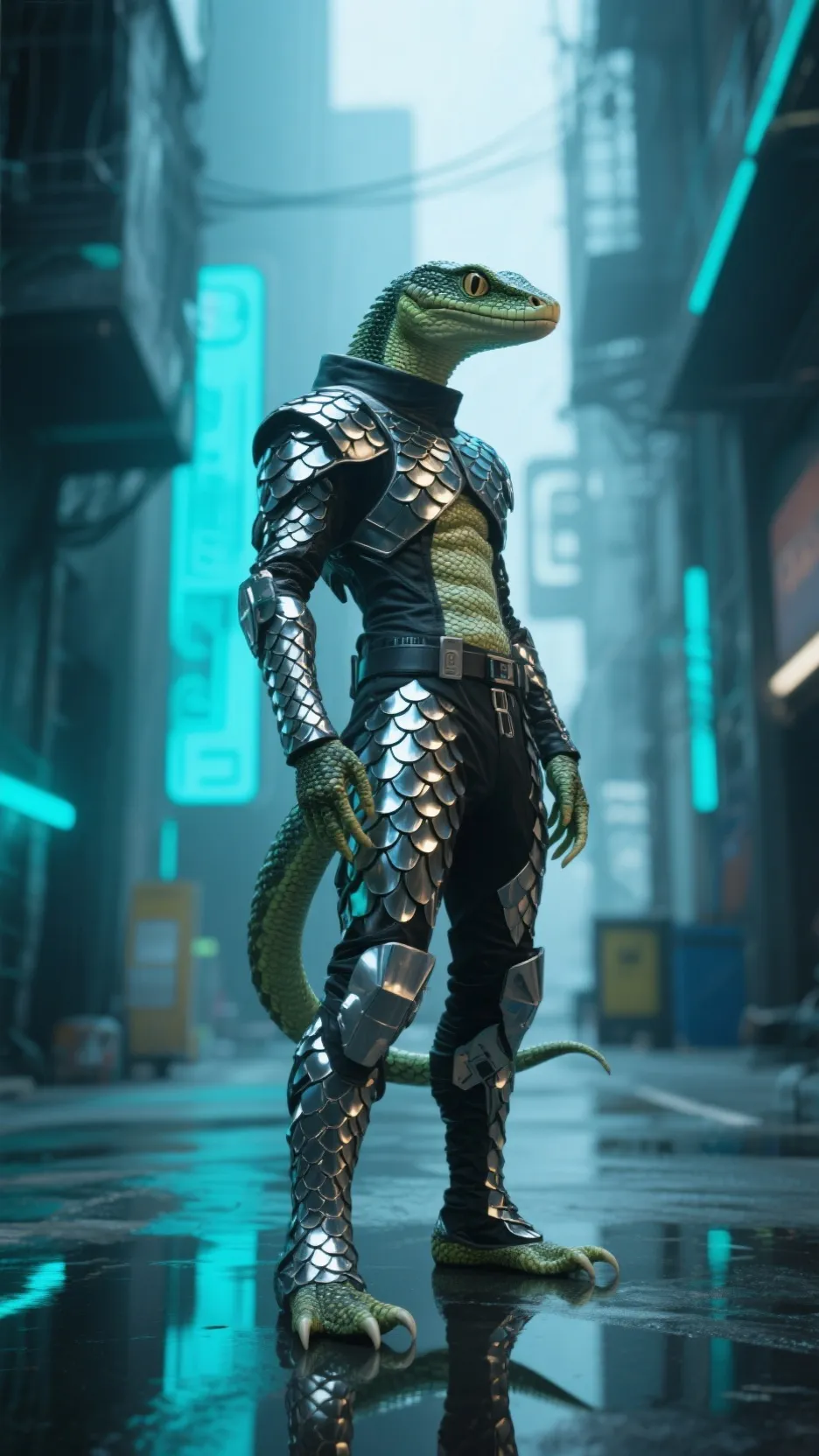 ai character: Lizard invaders background