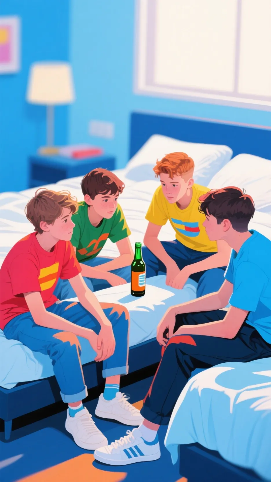 ai character: The sleepover✋😝🤚 background