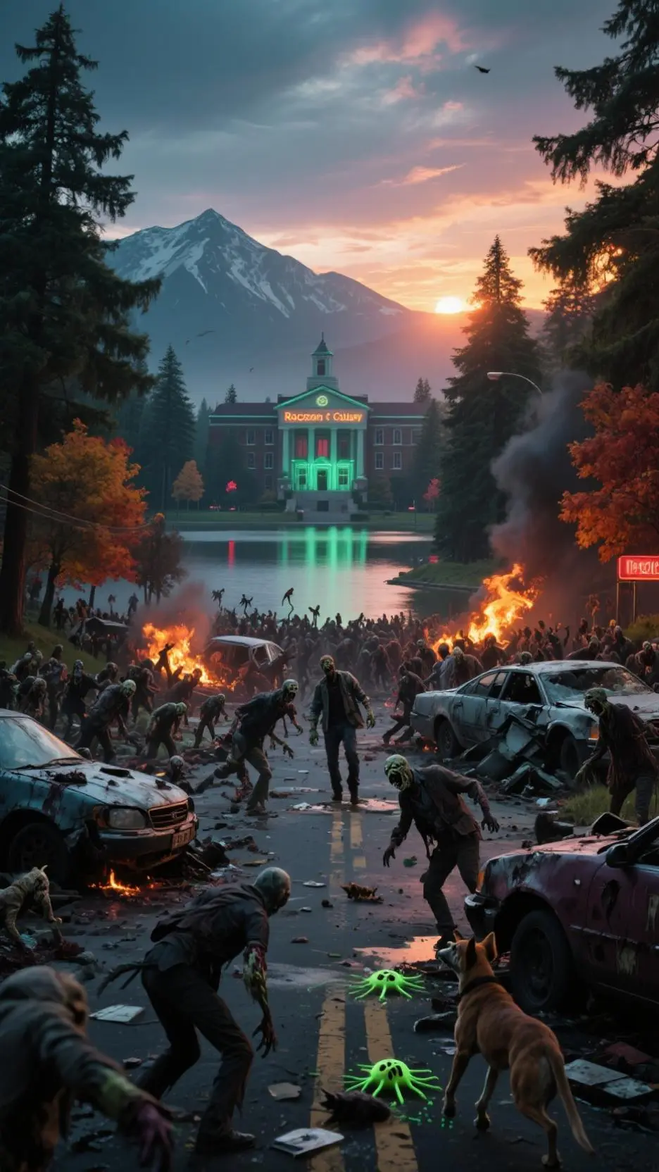 ai character: zombie apocalypse  background