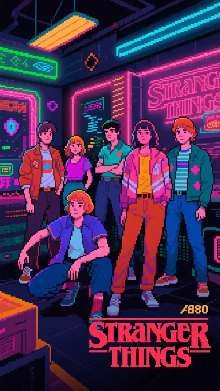 ai character: Stranger things jk background