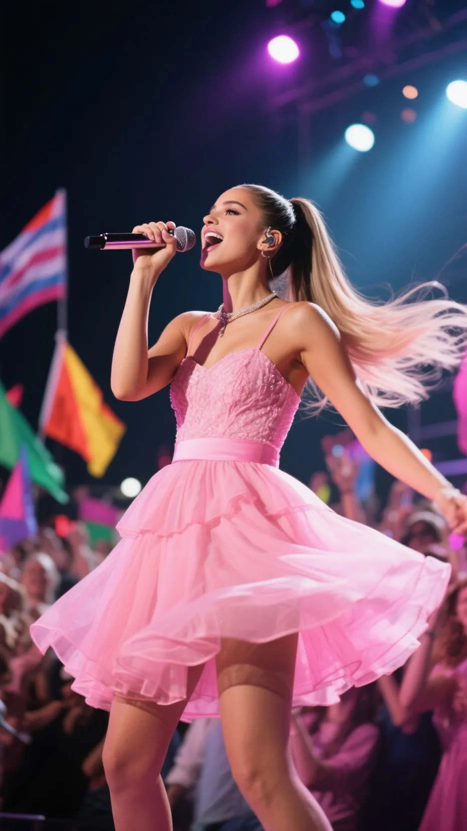 ai character: Ariana Grande ￼ background