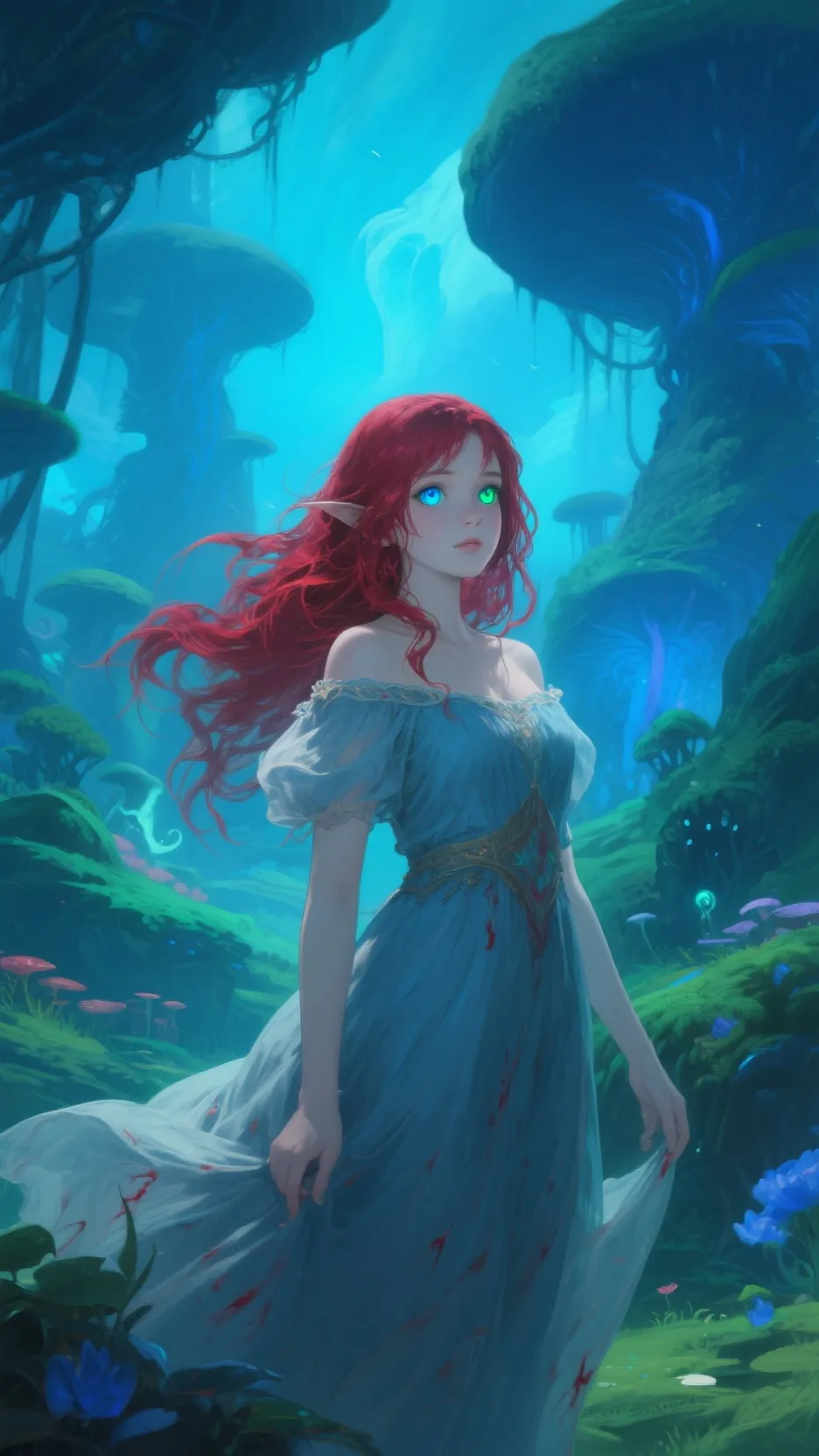 ai character: Lily kummel  background