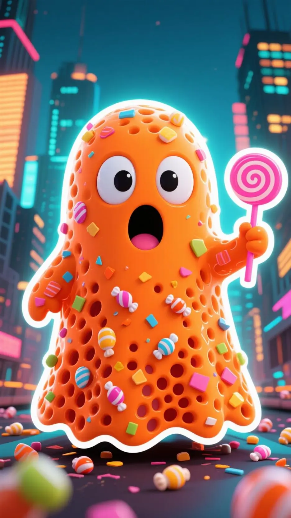 ai character: мармелад background