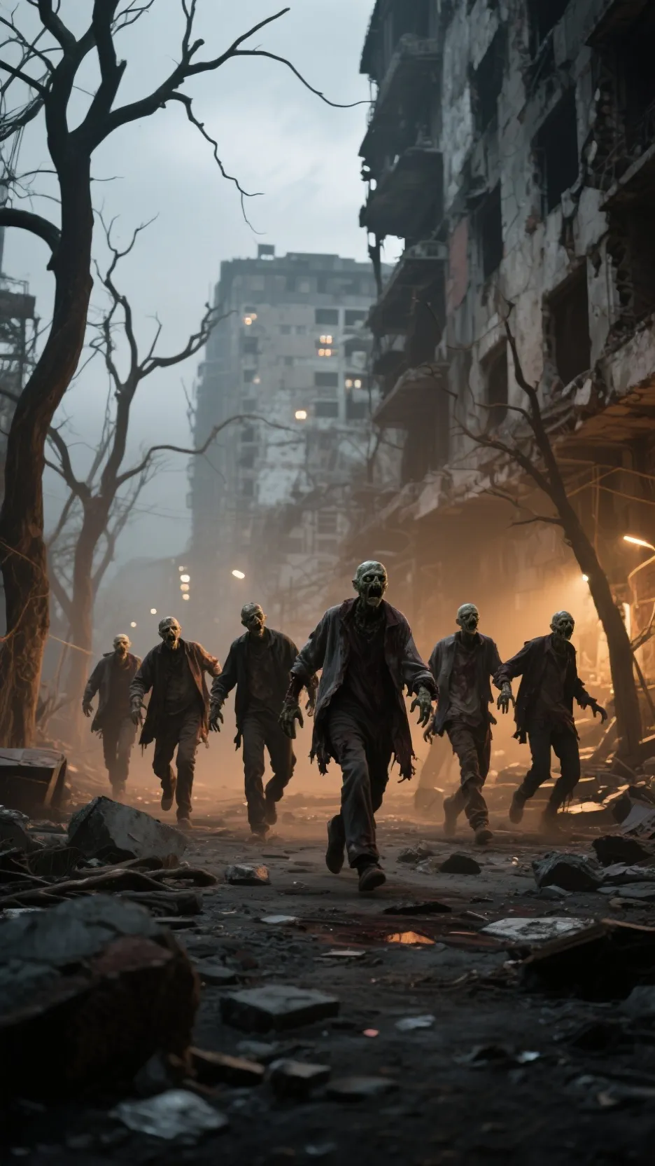 ai character: Zombie apocalypse, background