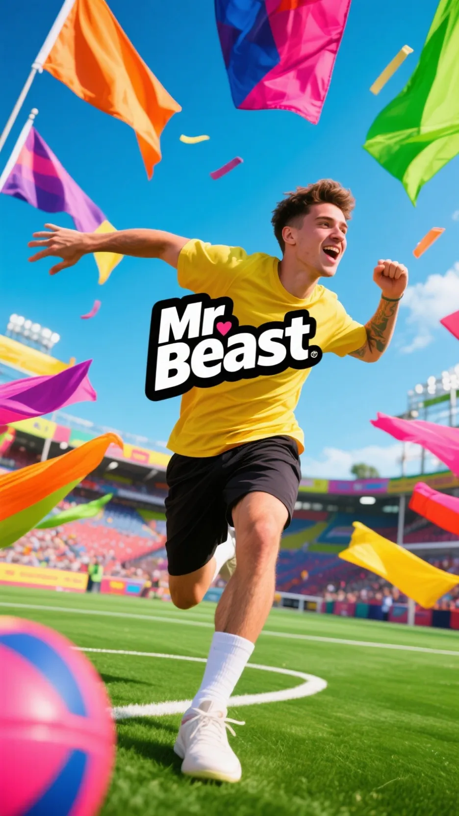 ai character: MrBeast ￼ background