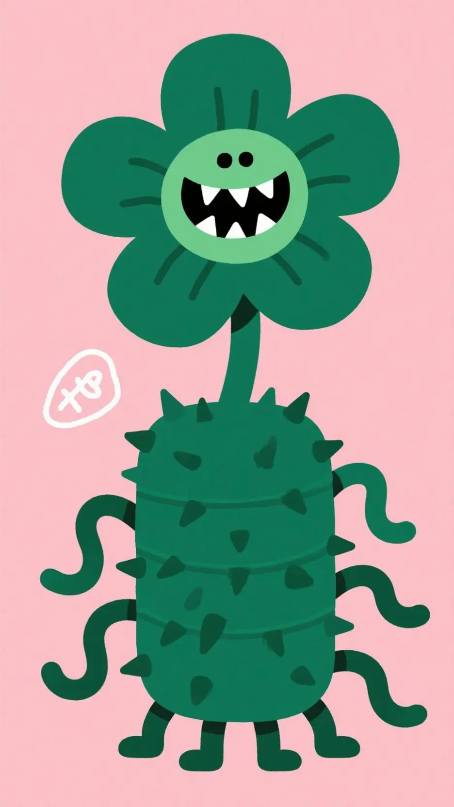 ai character: Bubonic plant🌿 background