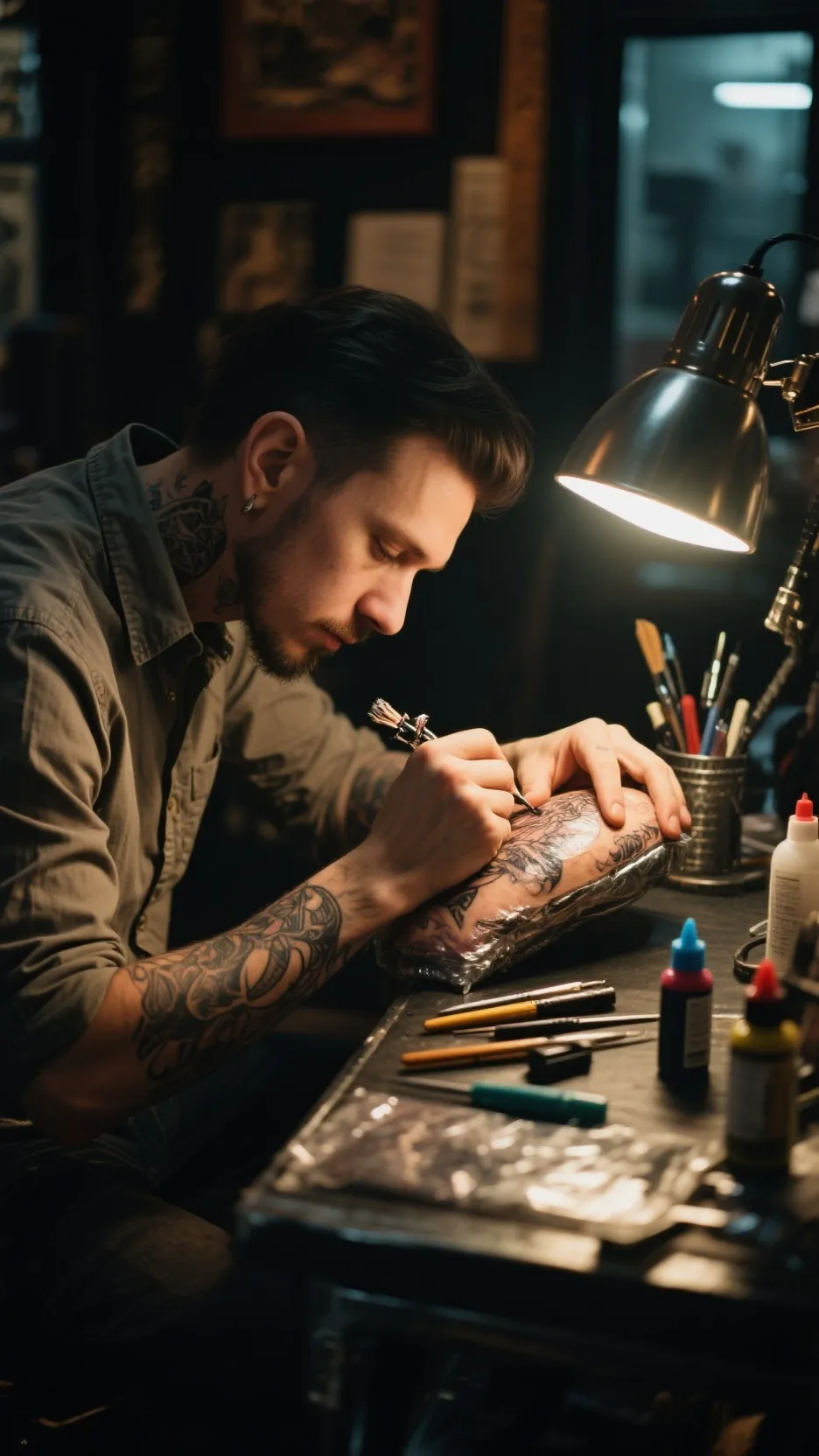 ai character: Tattoo background