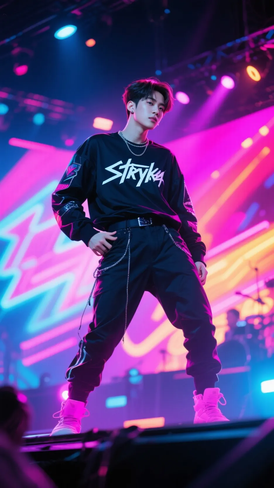 ai character: hyunjinbirthday background