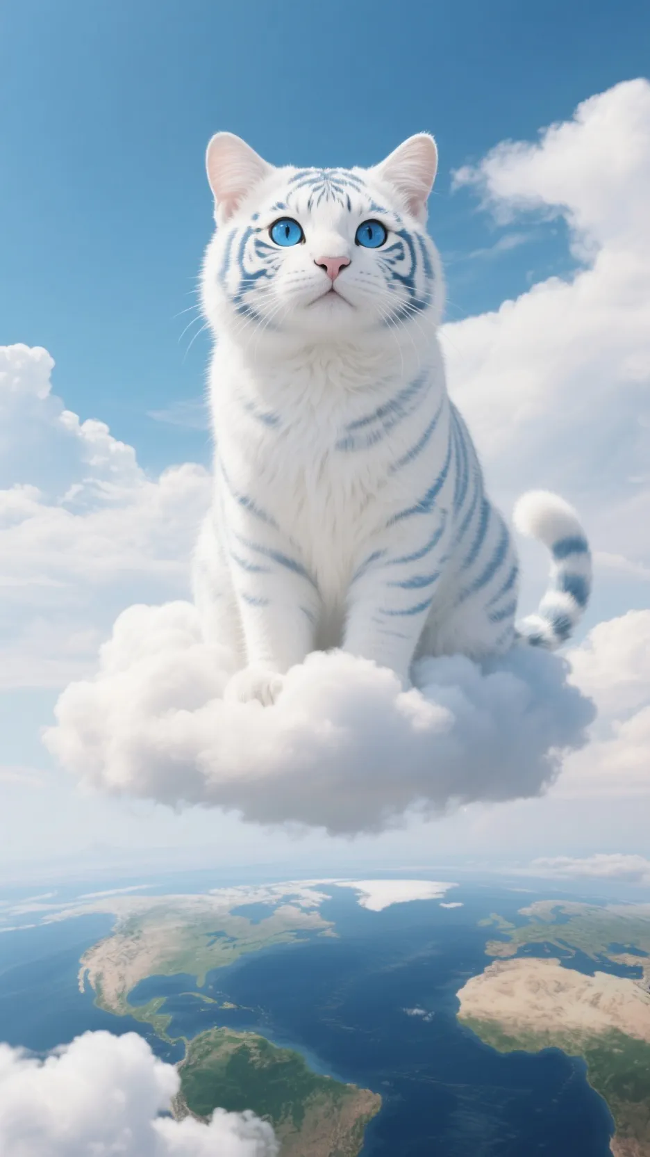 ai character: cloud cat background