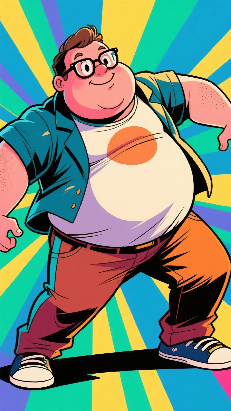 ai character: fish faly fatass background